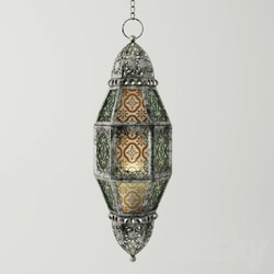 Metal Moroccan Lantern Pendant light 3D Models 