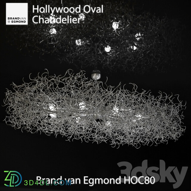 Brand van Egmond HOC80 Hollywood Oval Chandelier Pendant light 3D Models