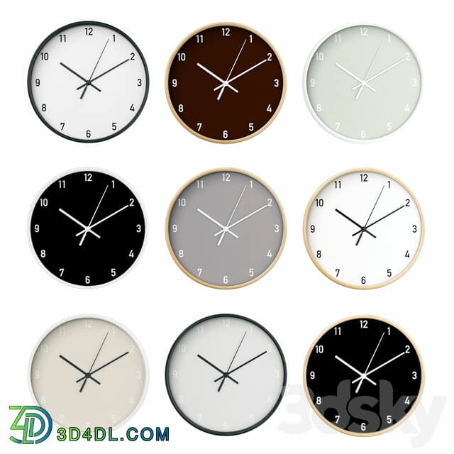 Wall clock 13 Watches Clocks 3D Models