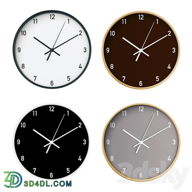 Wall clock 13 Watches Clocks 3D Models