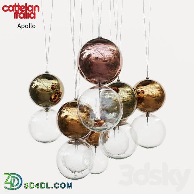 Cattelan Italia Apollo lamp Pendant light 3D Models