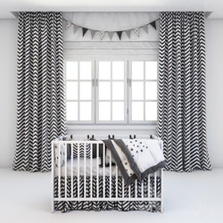 Set for baby crib Ikea and curtains 