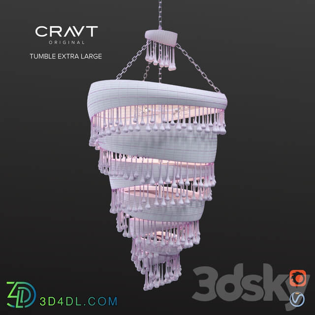 Cravt original Tumble Extra Large Pendant light 3D Models