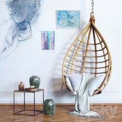 Bamboo hanging chair 