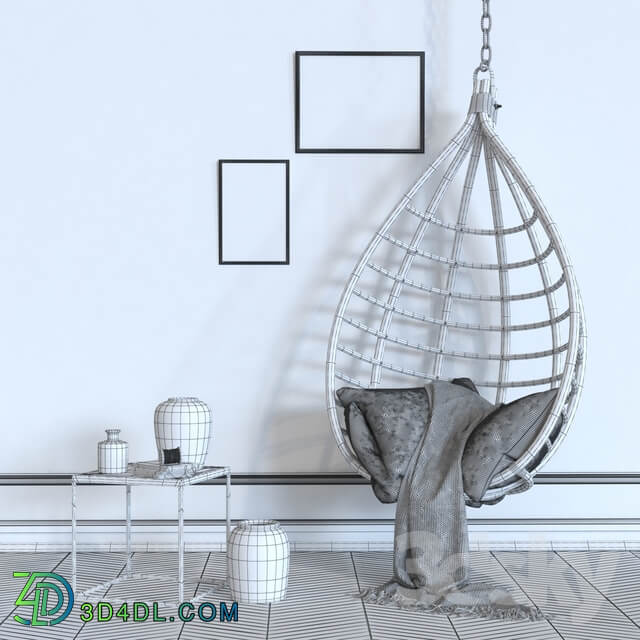 Bamboo hanging chair