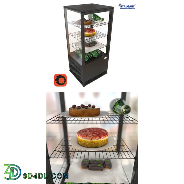 Table refrigerated showcase Stalgast 852171 with products