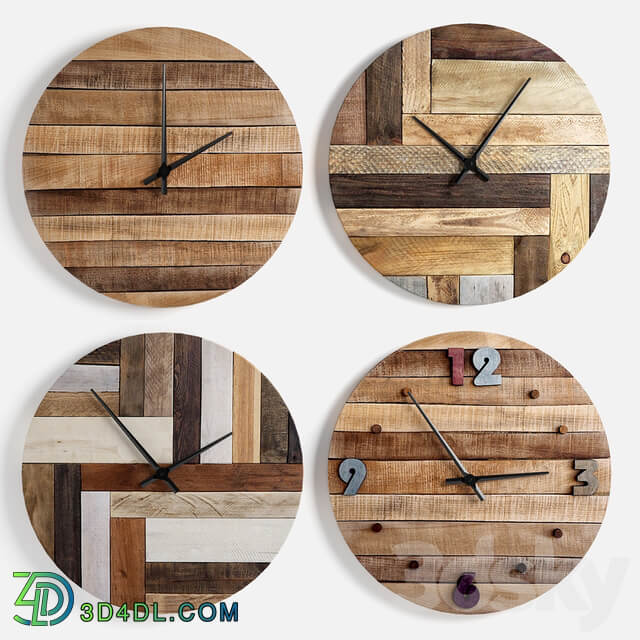 Wooden watch Watches Clocks 3D Models