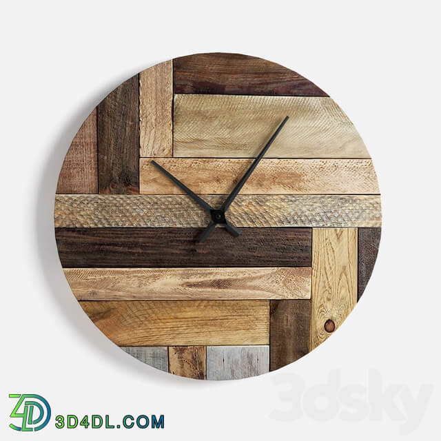 Wooden watch Watches Clocks 3D Models