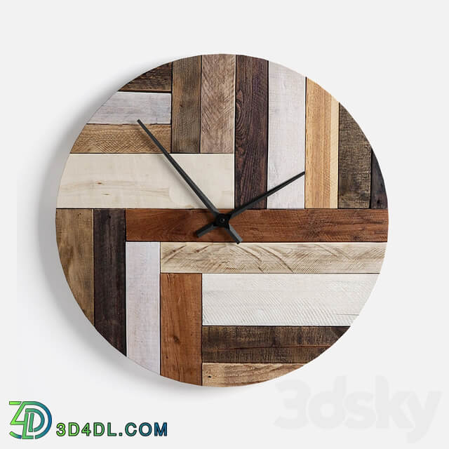 Wooden watch Watches Clocks 3D Models