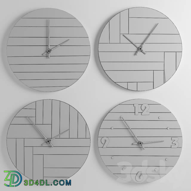 Wooden watch Watches Clocks 3D Models