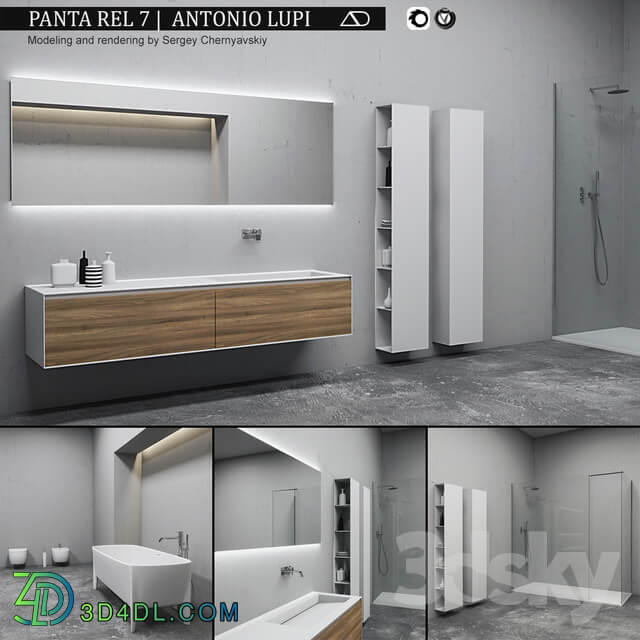 Bathroom furniture set Panta Rel 7