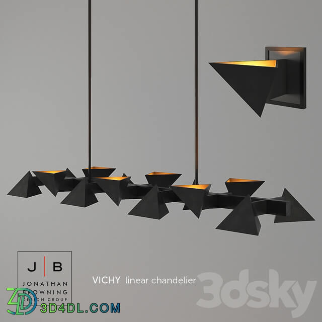 Jonathan Browning Vichy chandelier sconce Pendant light 3D Models