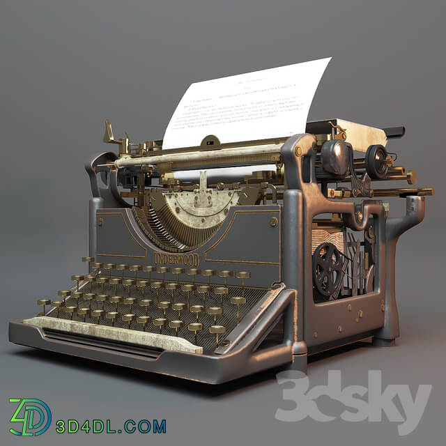 Miscellaneous 1913 Underwood 5 Typewriter