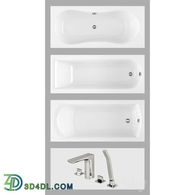 Radaway baths Set 2 Steinberg bath shower mixer