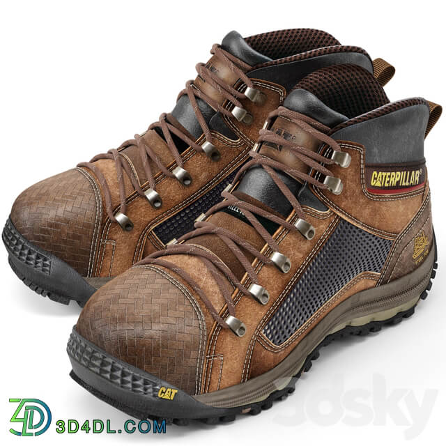 Caterpillar Boots Footwear 3D Models