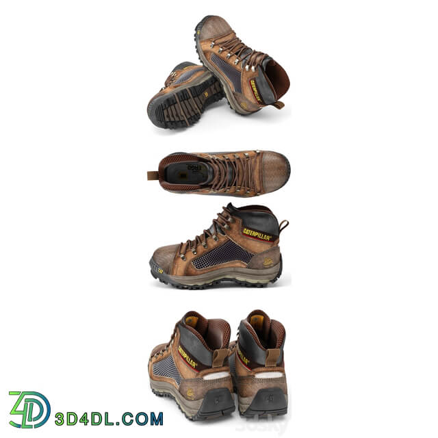 Caterpillar Boots Footwear 3D Models