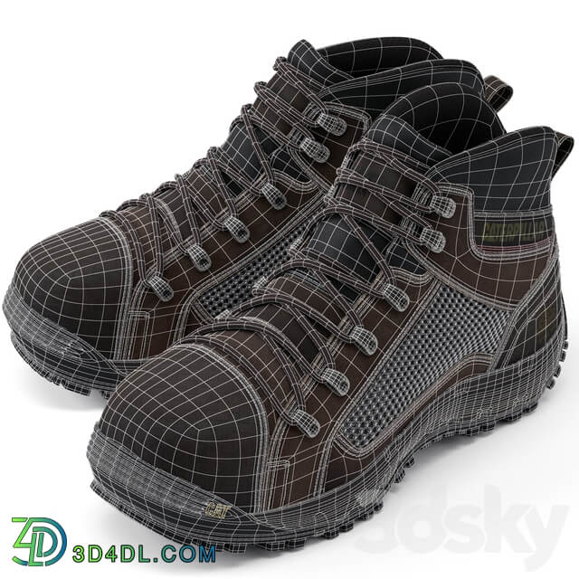 Caterpillar Boots Footwear 3D Models