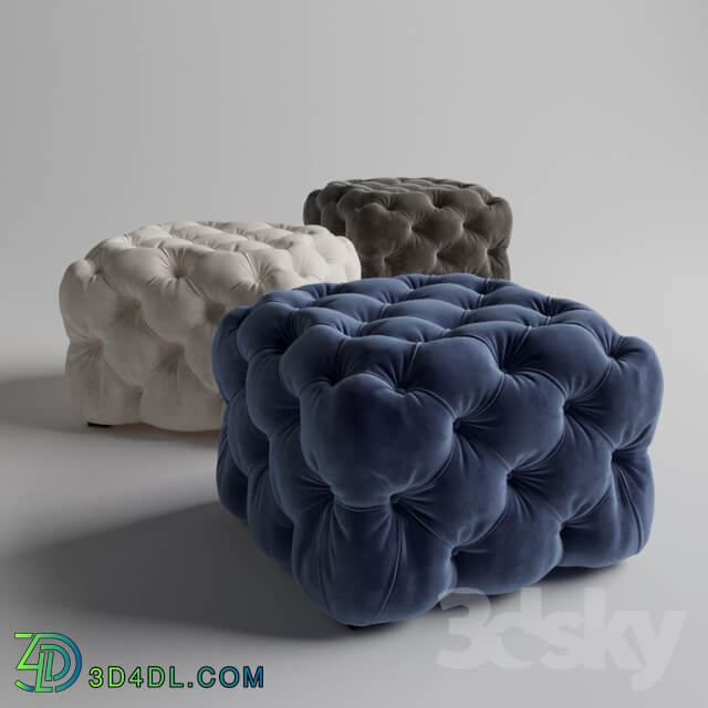 Grace Tufted Cube Ottoman