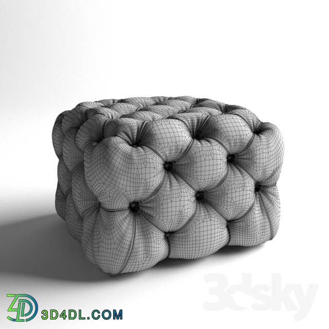 Grace Tufted Cube Ottoman