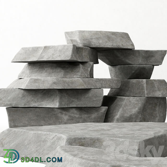 Rock stone collection decorative A collection of rock for decoration 3D Models