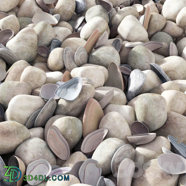 Pebble sea Sea pebbles 3D Models