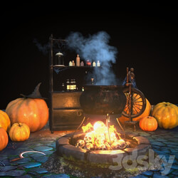 Halloween decor set max ue4 unity for the competition 3D Models 