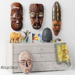 African masks Decorative set 