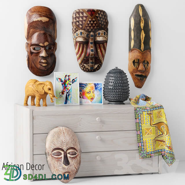 African masks Decorative set