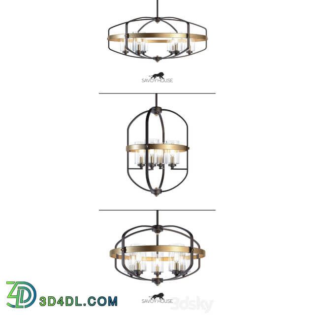 Chandeliers of Kirkland from Savoy House Europe Pendant light 3D Models