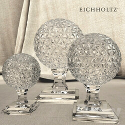 Other decorative objects Eichholtz Glass Arabesque Objects Set Of 3 