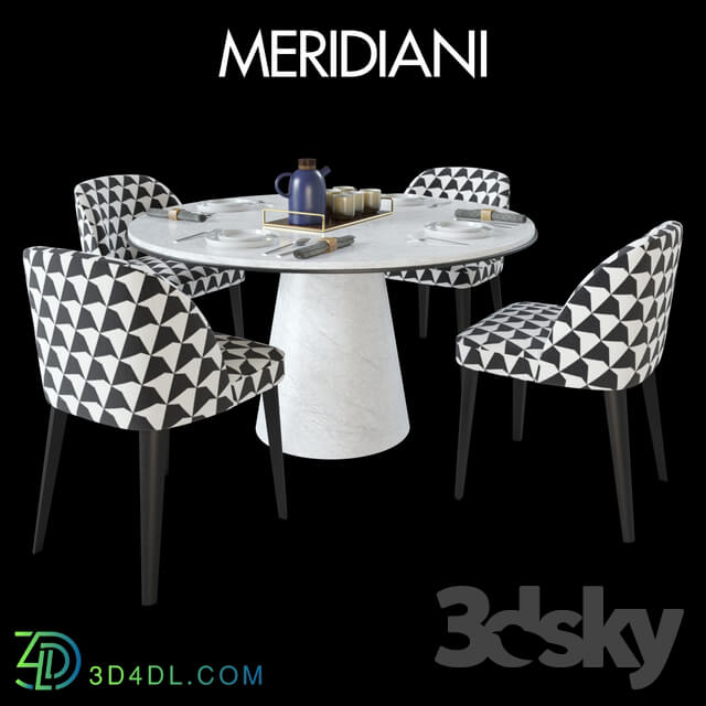 Table Chair Table Meridiani OWEN Chair Meridiani ODETTE