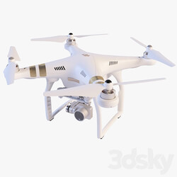 Quadrocopter DJI Phantom 3 Professional PC other electronics 3D Models 