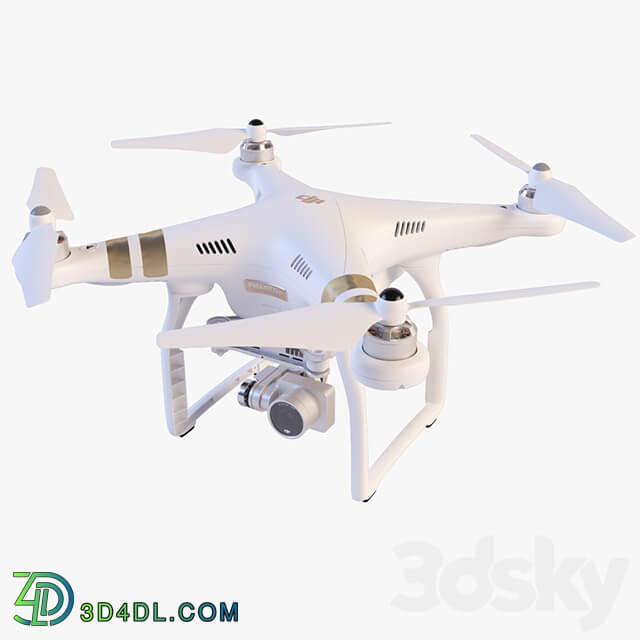 Quadrocopter DJI Phantom 3 Professional PC other electronics 3D Models