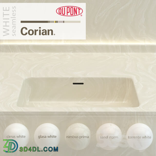 Dupont Corian Kitchen Countertops White 2