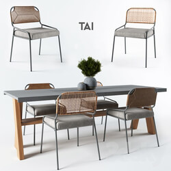 Table Chair Meridiani JOI TAI 