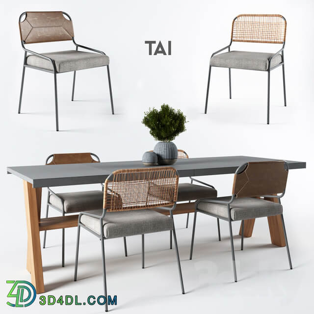 Table Chair Meridiani JOI TAI