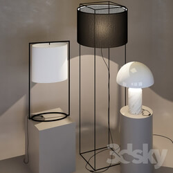 Mitternacht floor lamp 1080 lamp Atollo lamp Steeman 