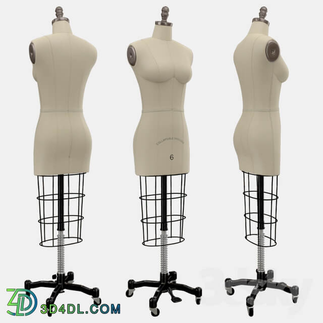 Professional Dress Form With Collapsible Shoulders Size 6