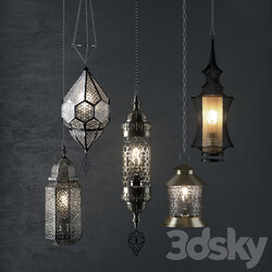 Oriental lamps Pendant light 3D Models 