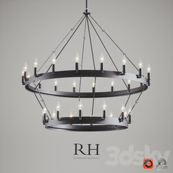 CAMINO VINTAGE CANDELABRA 2 TIER CHANDELIER Pendant light 3D Models 