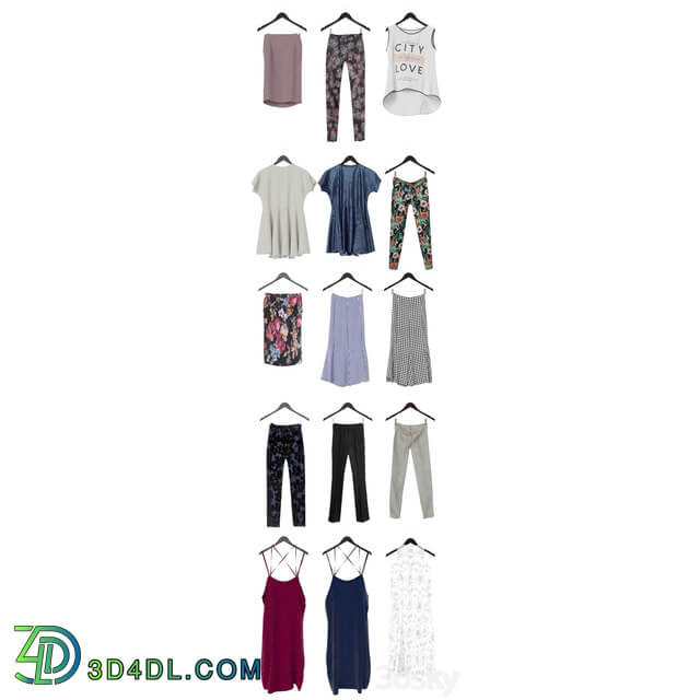 Clothing boutique Clothes 3D Models