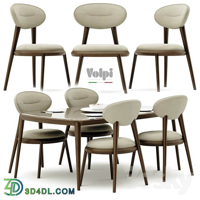 Table Chair VOLPI chair RAMON table TOLOMEO