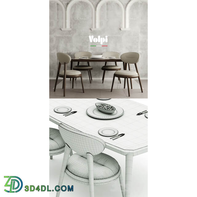 Table Chair VOLPI chair RAMON table TOLOMEO