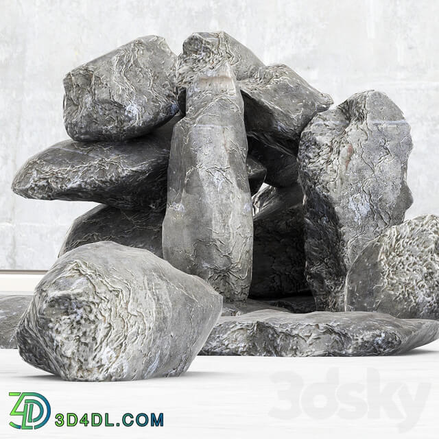 Rock stone collection decorative A collection of rock for decoration 3D Models