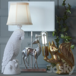 A set of lamps in the form of animals 3D Models 