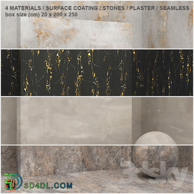 4 materials seamless stone plaster set 5