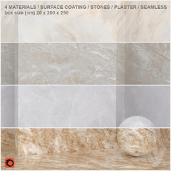 4 materials seamless stone plaster set 6 