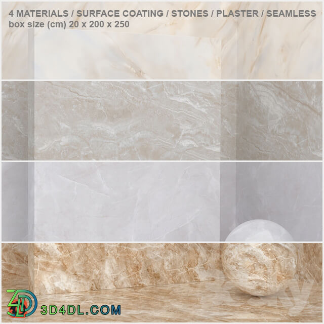 4 materials seamless stone plaster set 6