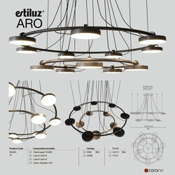 Estiluz Aro 3542 3543 Pendant light 3D Models 