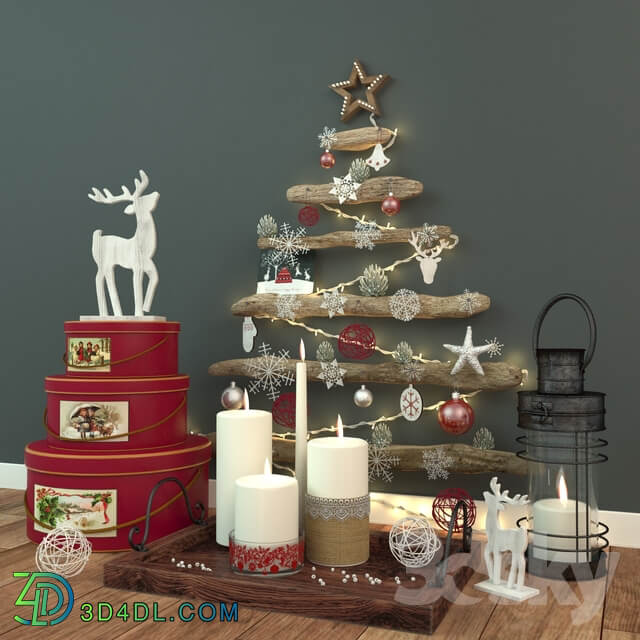 New Year decorative set